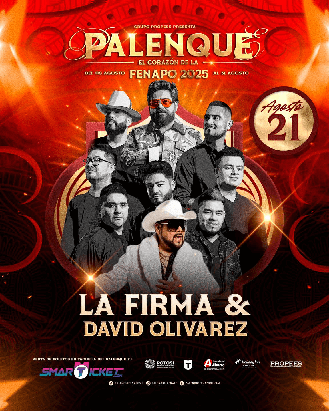 boletos La Firma y David Olivares palenque Fenapo 2025